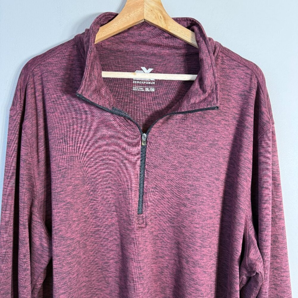 ZeroXposur 1/4 Zip Pullover Jacket Men's XXL Maroon Quick Dry Performance Wear - Picture 5 of 12